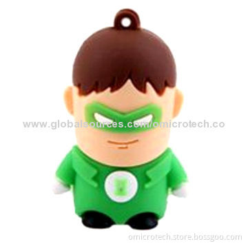 Cartoon USB Flash Drive, Green Lantern, 10 Years Minimum Data Retention